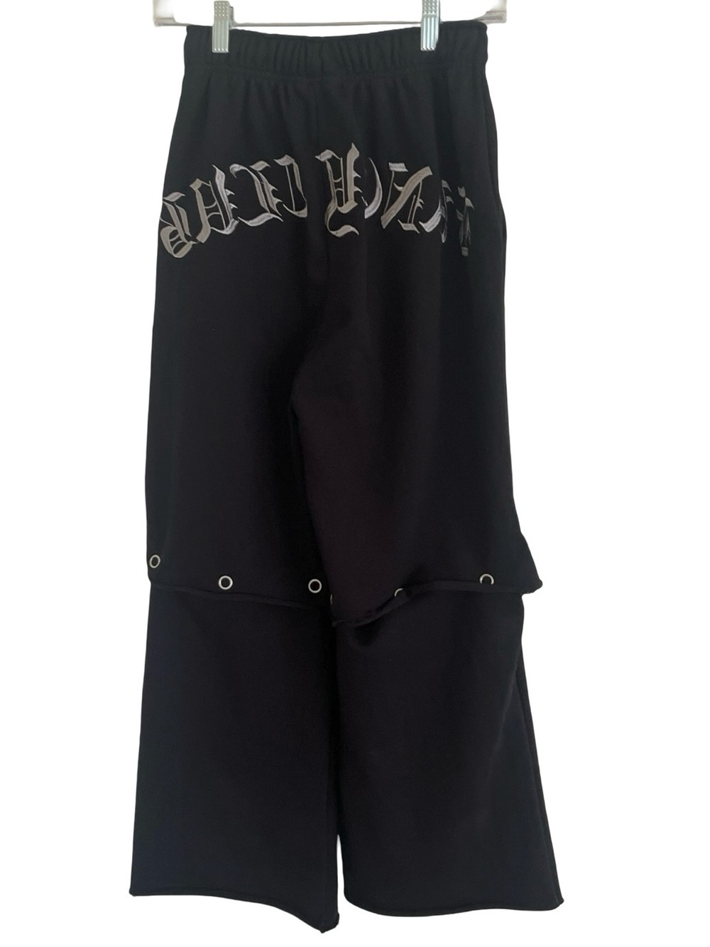 Nasty Fancy Club Black Zip Off Sweatpants NWT Approx XS